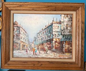 Vintage Mary Botto Oil Painting
