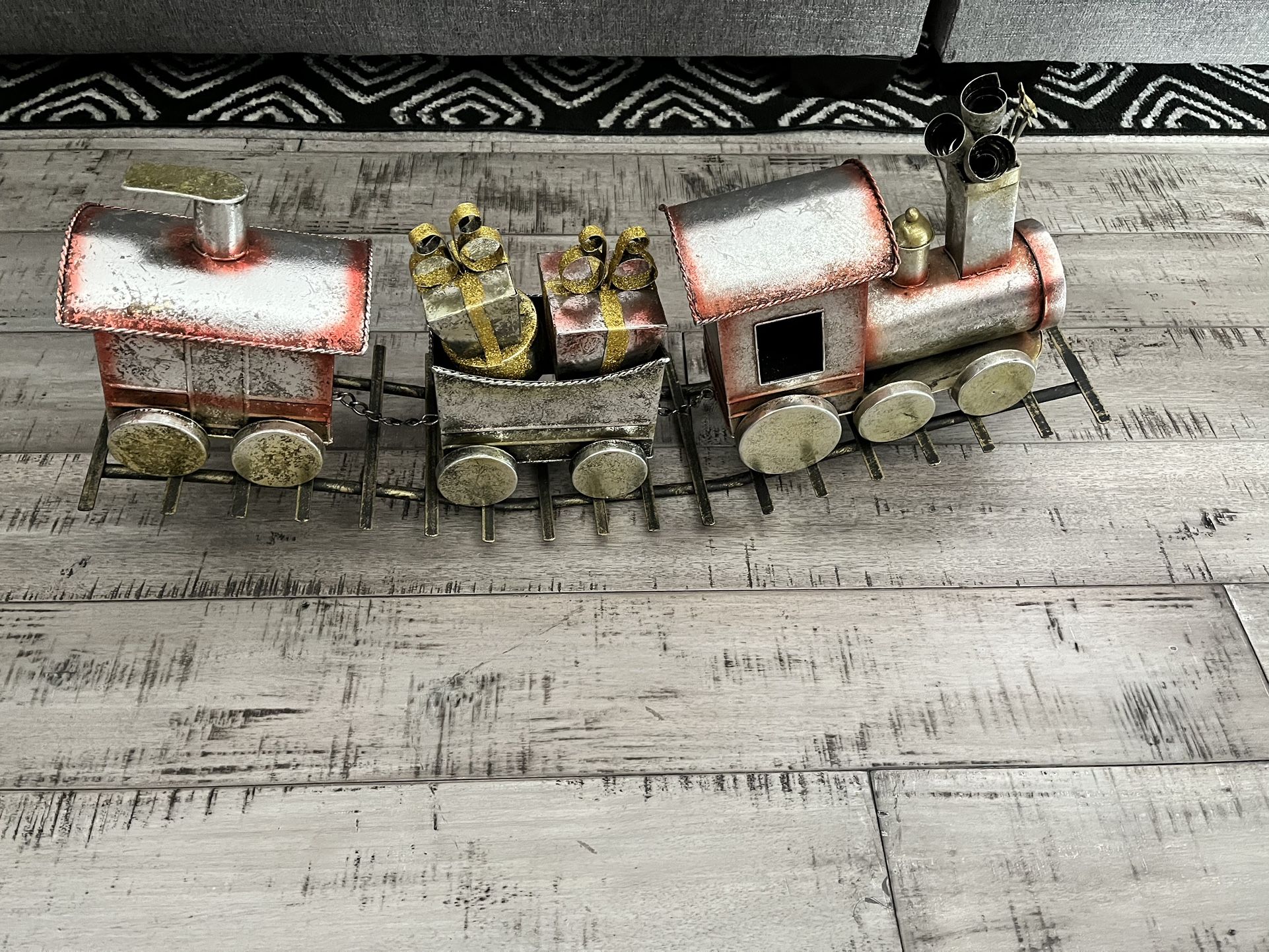 Christmas Holiday Vintage Train Metallic