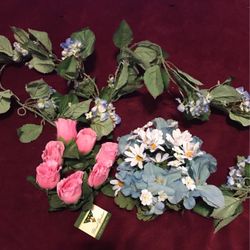 2candle Rings And One 5 Ft Floral Garland