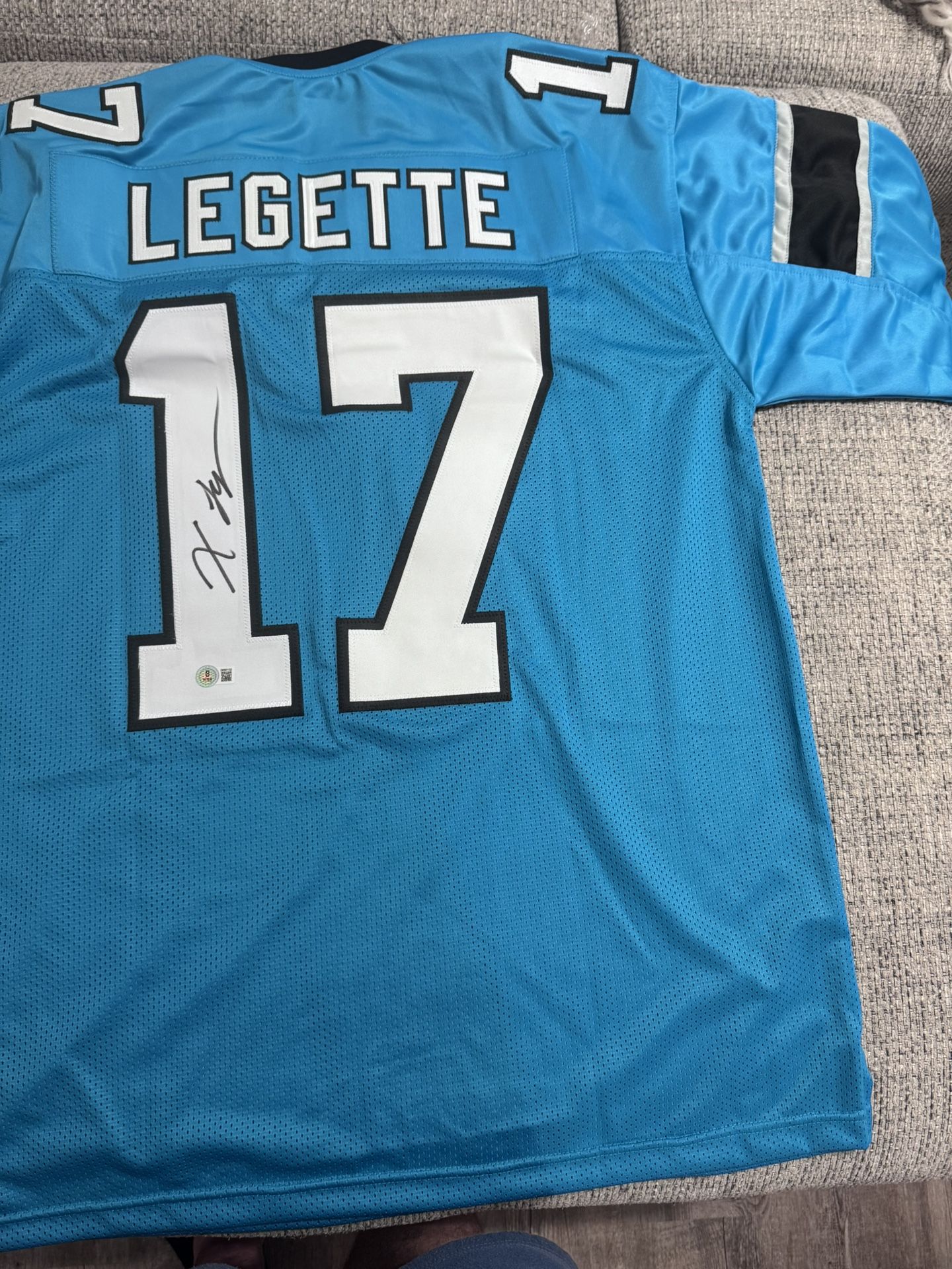 Xavier Legette Signed Autograph Custom Jersey - Beckett Coa - Carolina Panthers
