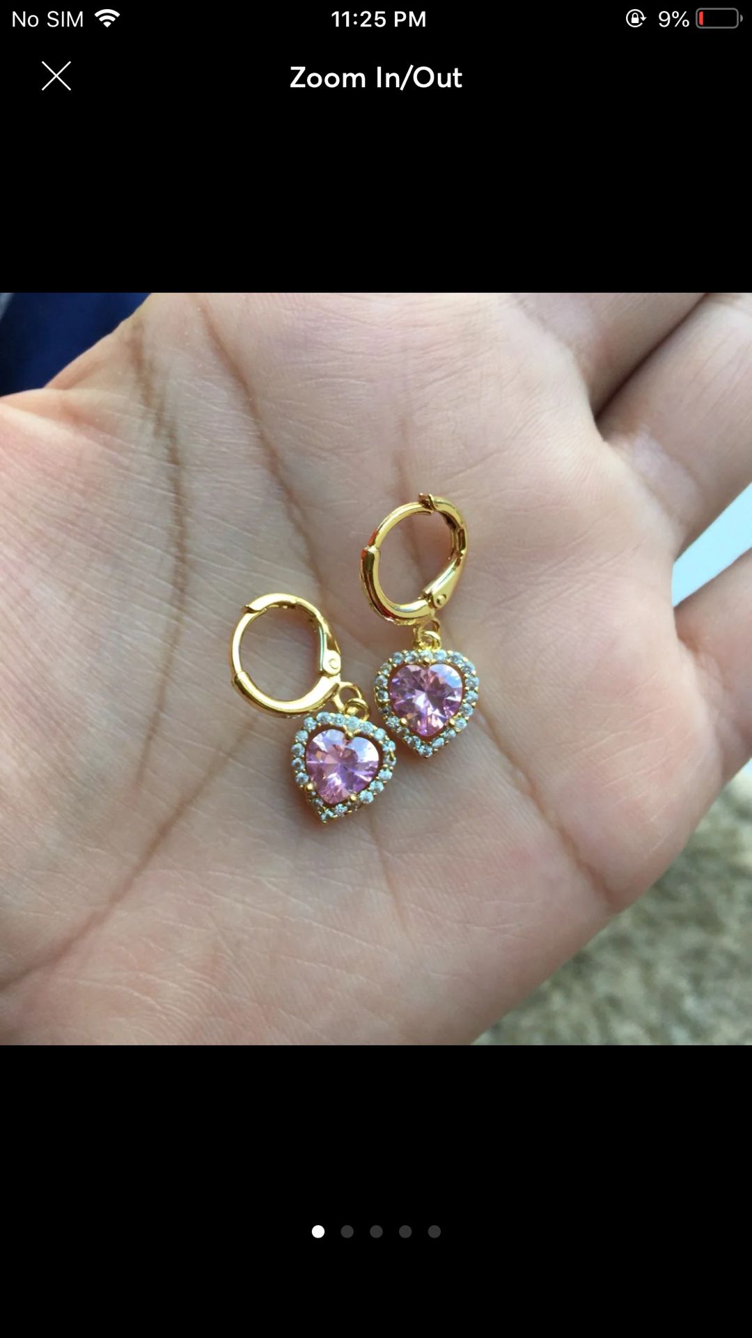 18k gold plated cz earrings dangles