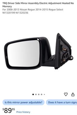 Nissan Rogue side mirror (Driver side ) 2008-2015Rogue