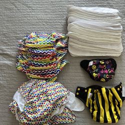 22 Cloth Diapers + 20 Liners