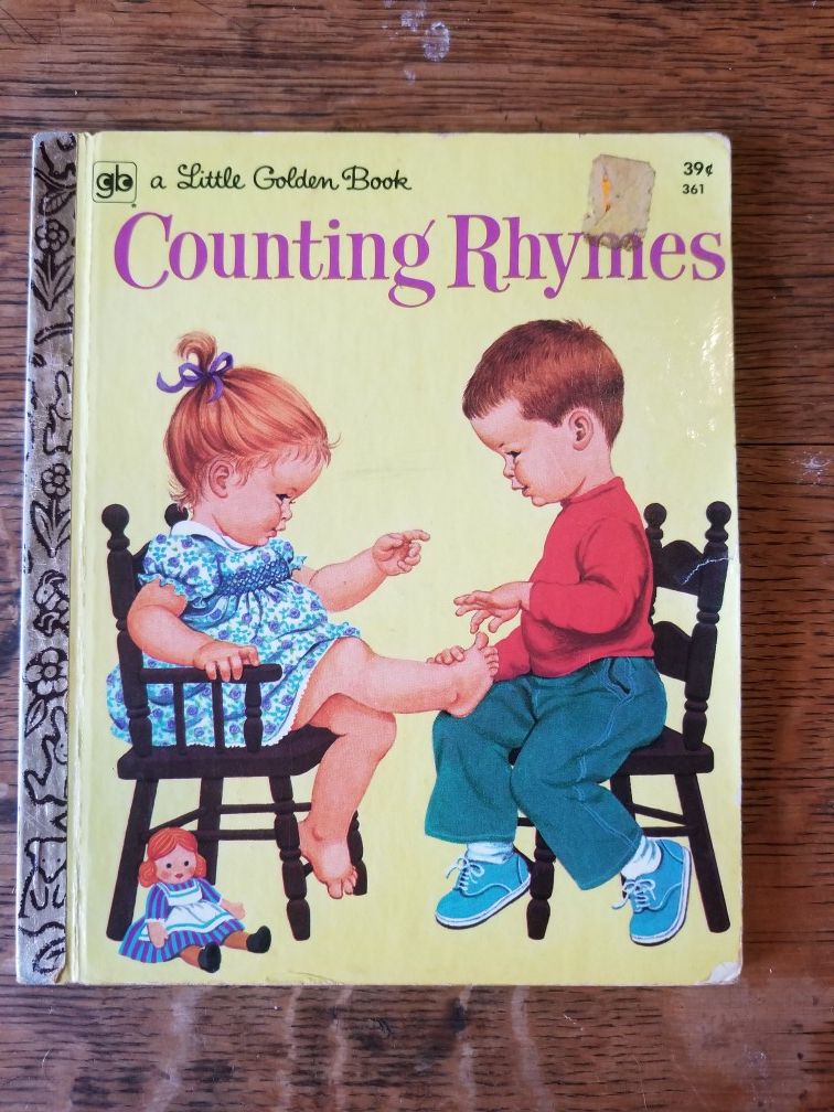 1960 Little Golden Book #361 "Counting Rhymes" 6th Printing