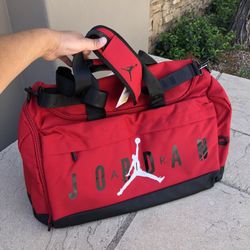 New Nike Air Jordan Velocity Duffel Duffle Bag Red Gym Backpack Travel Hiking Camping 62.5L