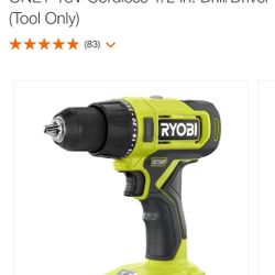 Brand New Ryobi 18v Drill/Driver Tool Only