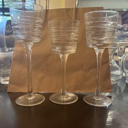 3 Glass Candle Holder 