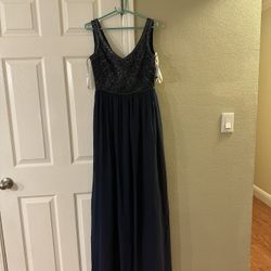 Navy Blue Sequin Dress Size 4