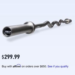 Rep Fitness Rackable Stainless Steel Curl Bar