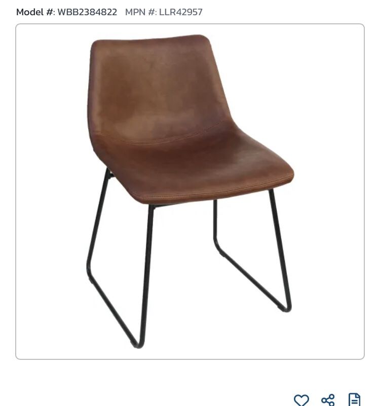 Lorell Leather Sled Guest Chairs