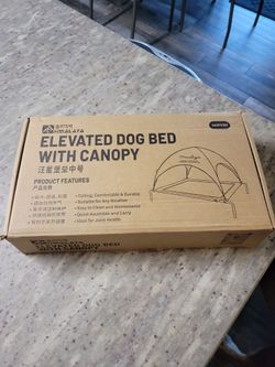 Himalaya elevated dog bed with canopy