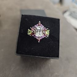 Womens Multi Genstone Sapphire Ring