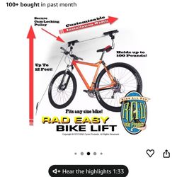 Bike Hanger - Overhead Hoist Pulley System