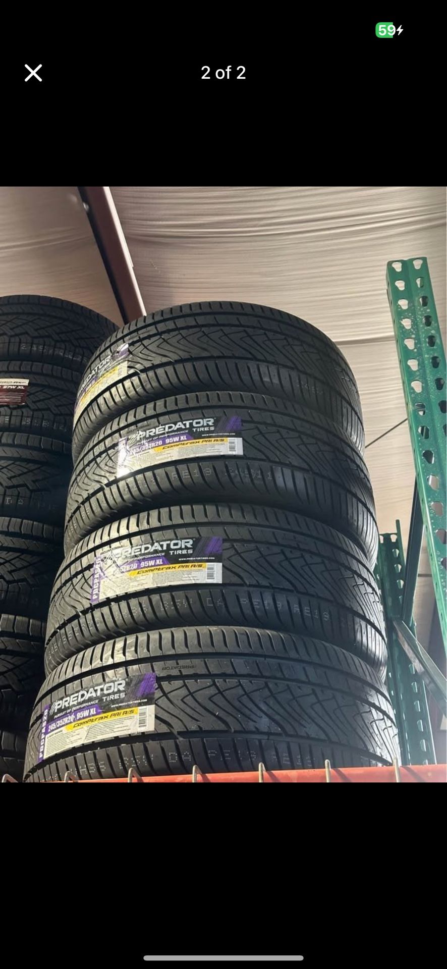 245/35/20 Predator Comptrax PR1 A/S 95W Tires