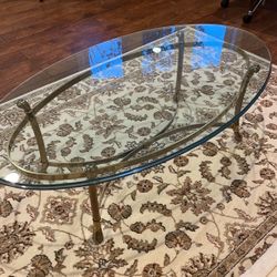 Brass & Glass Coffee Table