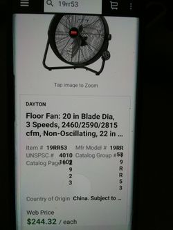 New Dayton Fan Floor Or Wall Mount 20 In Blades 3 Speed With Control for  Sale in Lincoln Acres, CA - OfferUp