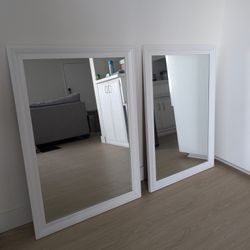 Matching White Wall Mirrors
