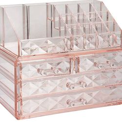Brand: ZHIAI ZHIAI Stackable cosmetic organizer with drawers, easy to organize cosmetic products accessories Suitable for vanity, toilet, bathroom and