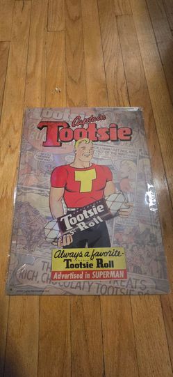 Captain Tootsie Tootsie Roll Retro Tin Sign