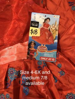 NEW Elena from Avalor Halloween Costume size small 4-6X and medium 7/8 (kids)