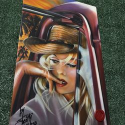 limited edition canvas print titled "Cohiba Hat" featuring Marilyn Monroe, created by artist Scotty Ziegler and numbered 16 of 250