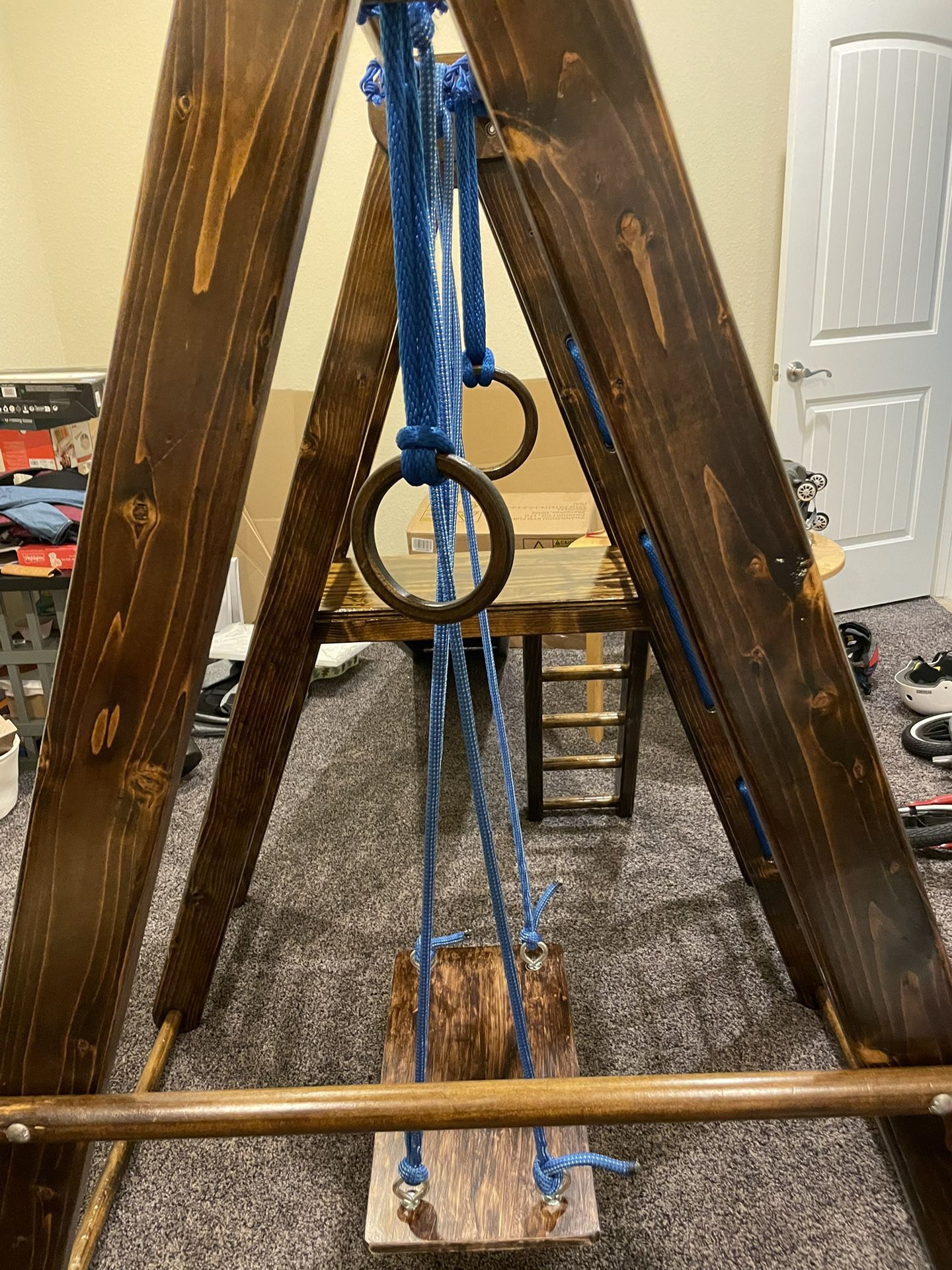 Wooden Indoor Slide/swing Set