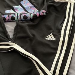 There’s A Two Pieces Adidas shirt for girls in size small and Adidas pants size small for girls both for $45 total