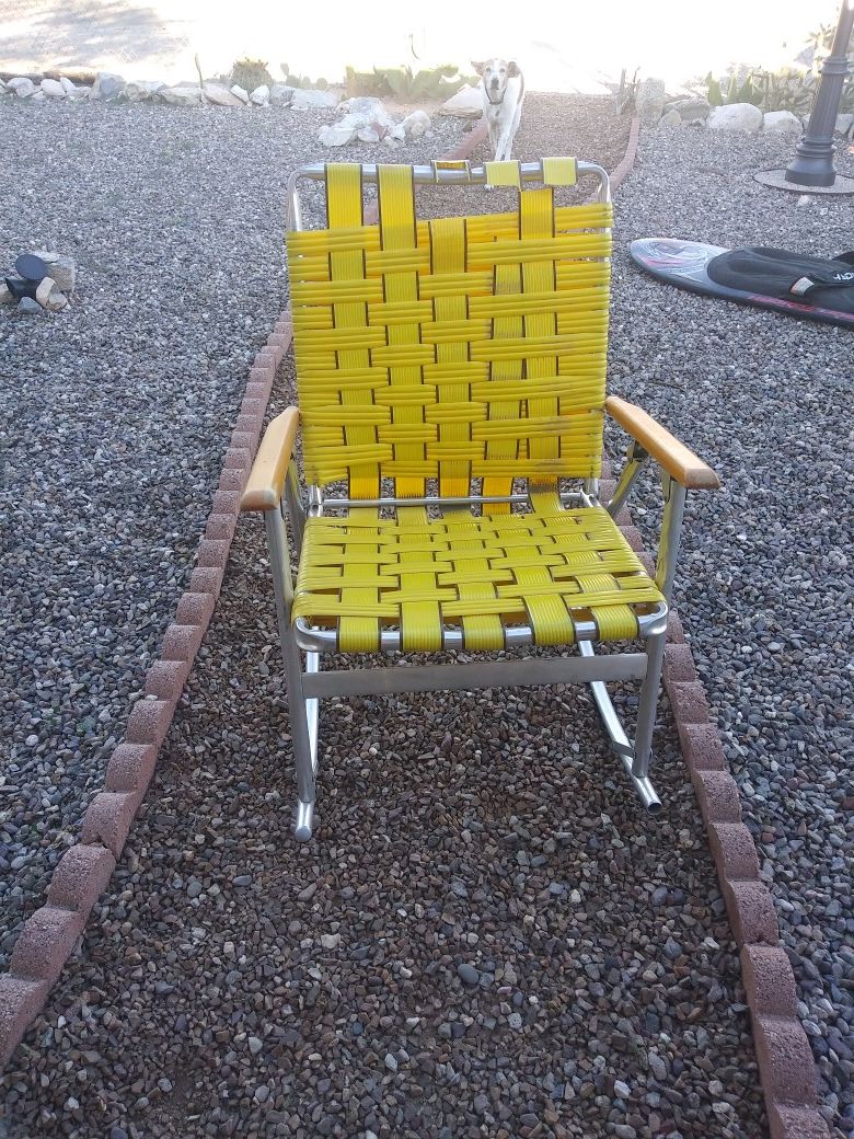 Yellow rocking chair