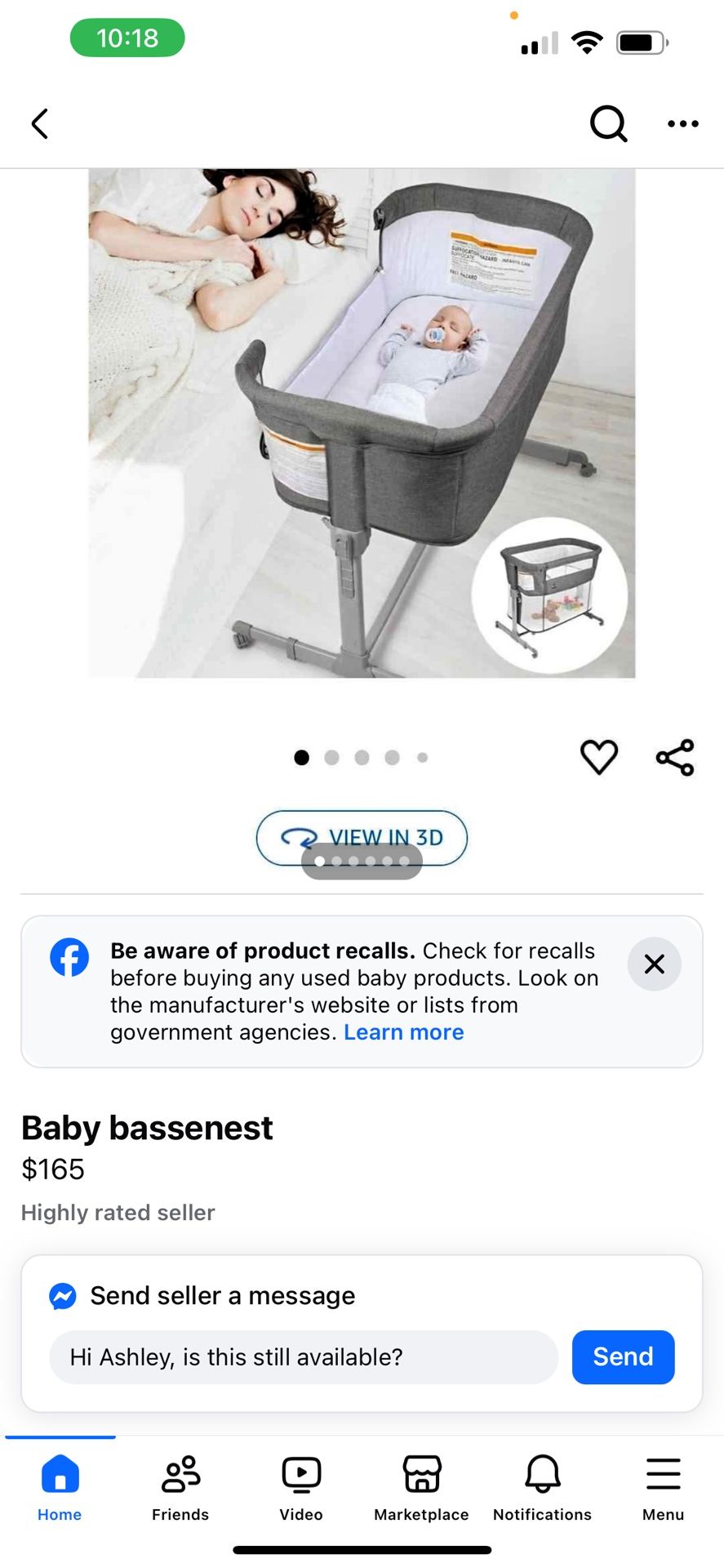 Bassinet Never Used