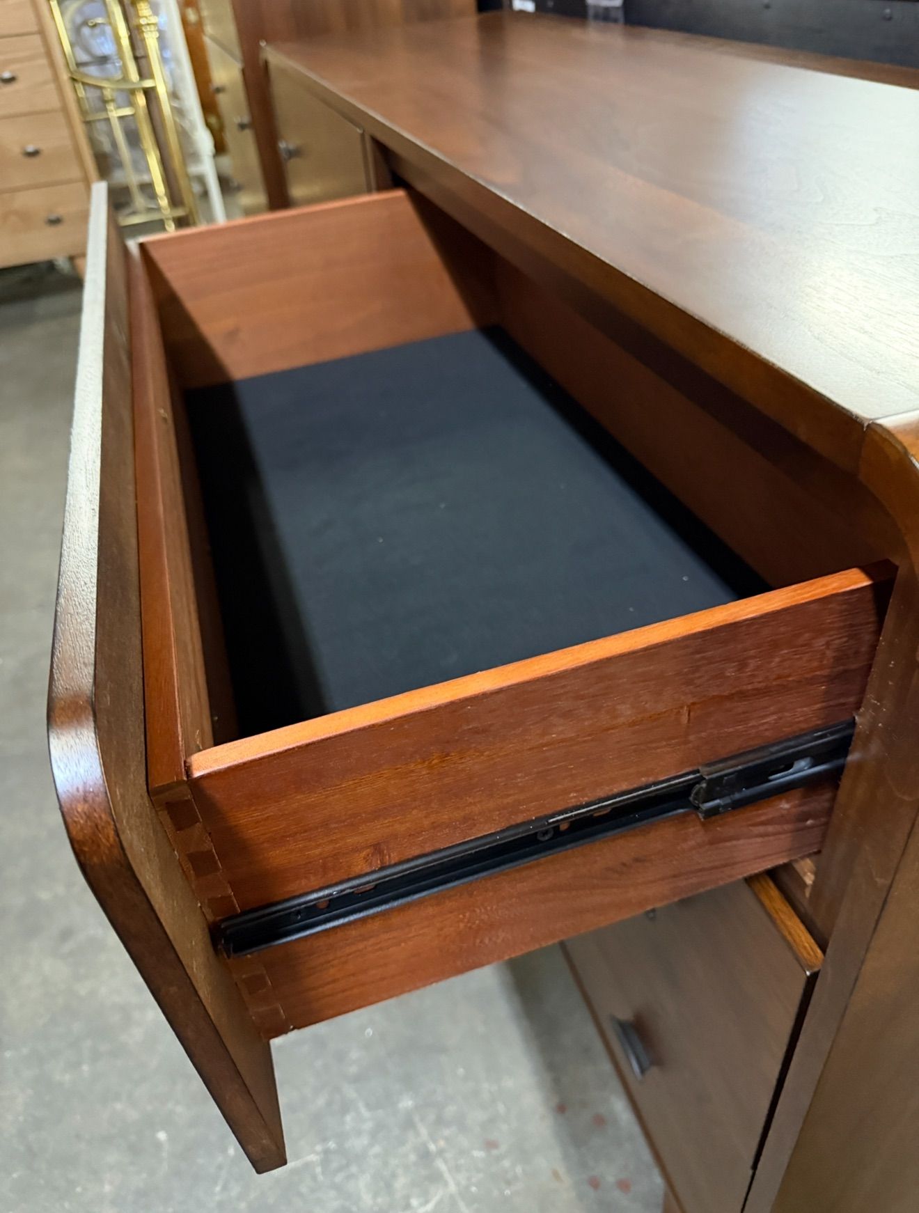 Walnut Mid Century Modern Style Dresser MCM