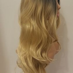 Long Blonde Wavy Wig