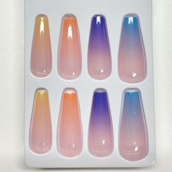 Press On Fake Acrylic Nail Tips - Long 