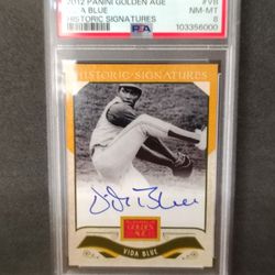 {PSA 8} VIDA BLUE (HISTORIC SIGNATURES INK BLUE) 2012 PANINI GOLDEN AGE VB