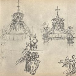 CANOPY ST. PETER'S Giovanni Gian Lorenzo Bernini Fine Art Print Antique Vintage Original 1940’s Italy Italian Printed Collectible