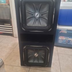 2 12"  L7 Kicker Subwoofer With Big Box