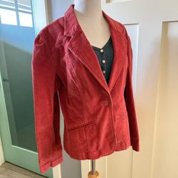 Vintage Y2K MOSSIMO Red Corduroy Blazer Jacket Size XL