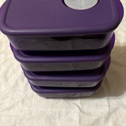 tupperware rock n save set purple