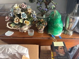 Antique Capodimonte Porcelain Flowers