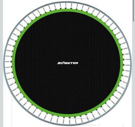 Zoomster Replacement Jumping Mat, Fits 15f Round Trampoline Frame with 72 V-Hooks, Using 5.5" Springs 150" Premium Trampoline Mat (Excluding Frame a