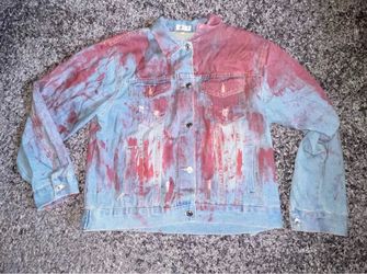 Womens L - Sidney Prescott Halloween Costume - Scream GhostFace Denim Jacket