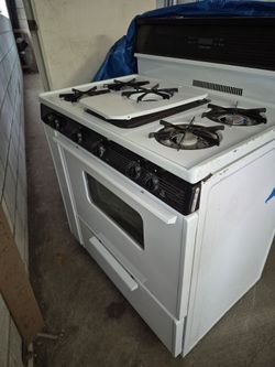 White Gas Range Stove with Oven