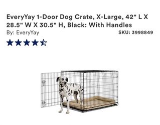 EveryYay 1-Door Dog Crate X-Large Black