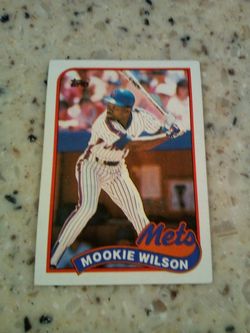 Vintage 1989 Topps baseball/ mookie Wilson/ Mets/ outfield/ card # 545