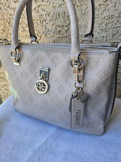 Beautiful Etched Tan Guess Satchel