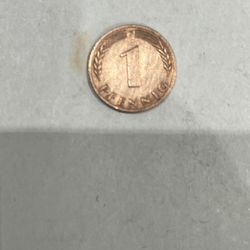 1950 Germany 1 Pfennig  Coin