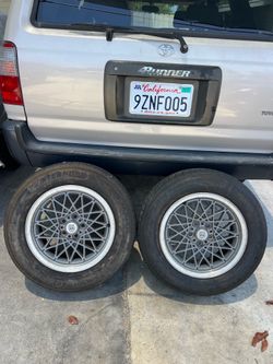 (2 only ) Pair Of Pontiac Fiero Wheels, 5x100 on 205/65/15 tires $100 both
