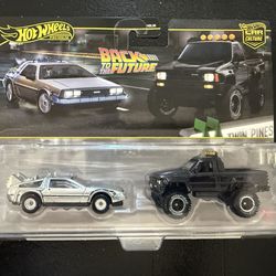 2026 Hot Wheels 2 Pack Back To The Future Time Machine & 1987 Toyota Pickup