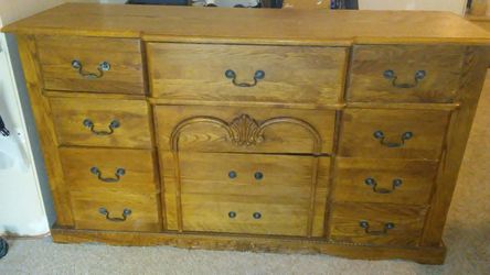 wood dresser 12 drawers.