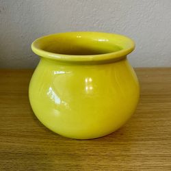 Vintage Hyalyn USA Yellow Ceramic Planter Cache Pot Bowl Vase No. 69