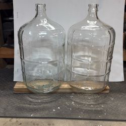 Two 5 gallon Glass jugs